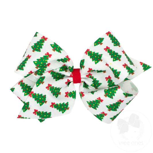 KING HOLIDAY THEMED PRINTED GROSGRAIN BOW