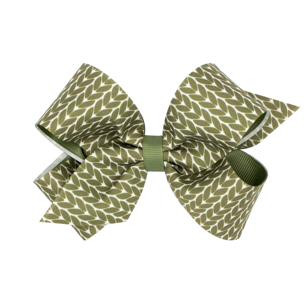FALL PRINT BOW - WILLOW GREEN