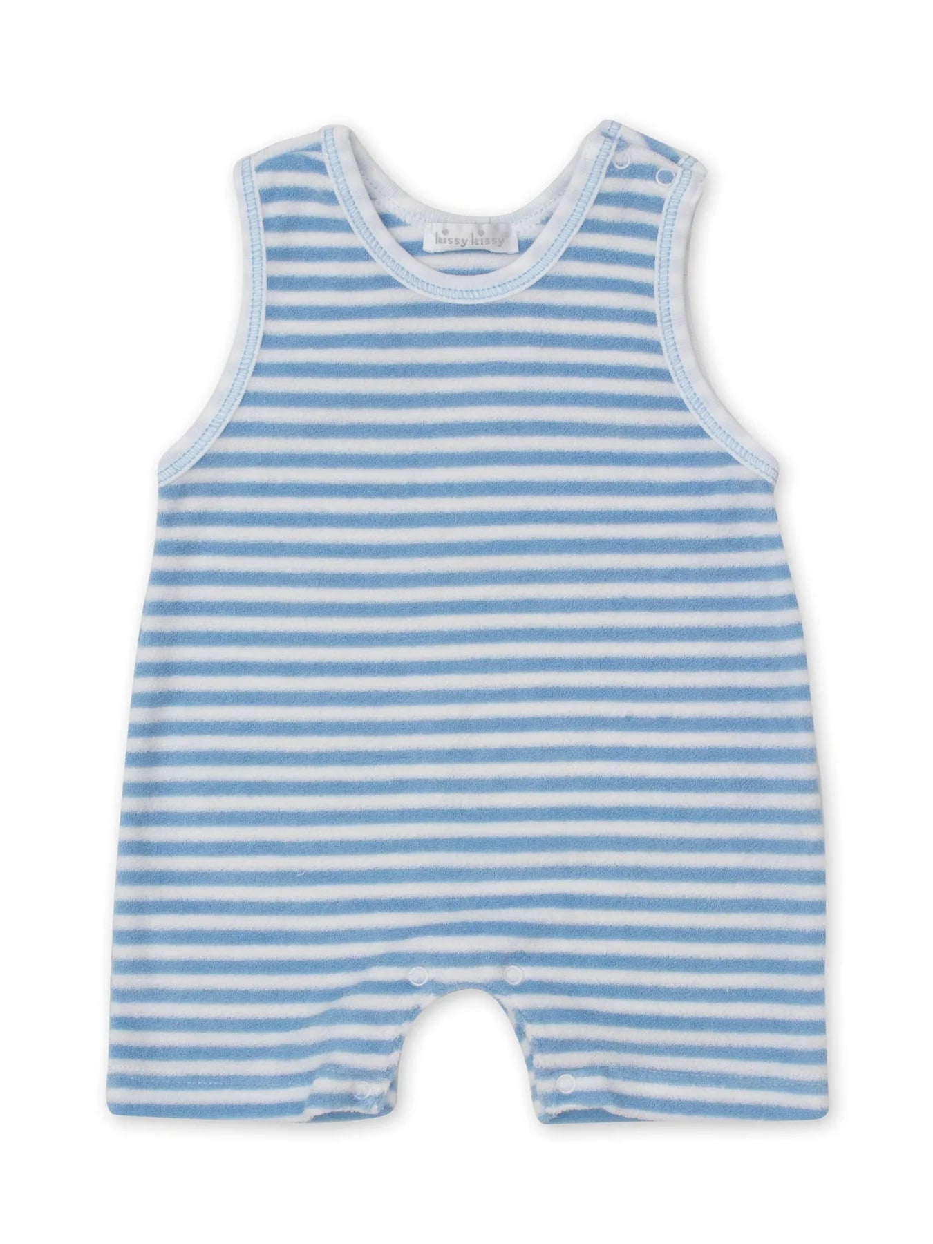 WHALE WATCH TERRY SLEEVELESS PLAYSUIT - BLUE